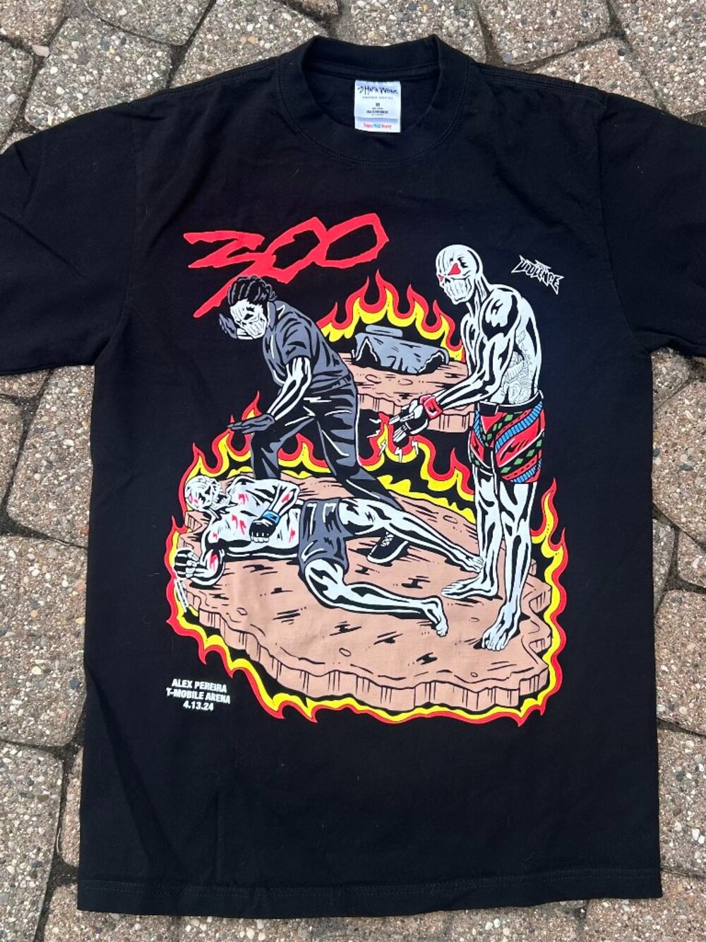 UFC 300 Alex Pereira SHAKA WEAR T Shirt Sz M Full Violence